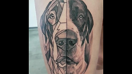 Hunde Portrait Tattoo
